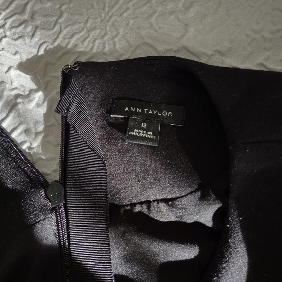 Anne Klein Black Basic Midi A Line Dress - SZ 12 - Picture 5 of 9